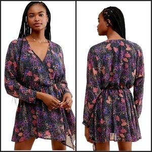 NWT Free People Twilight Combo Teegan Mini Dress